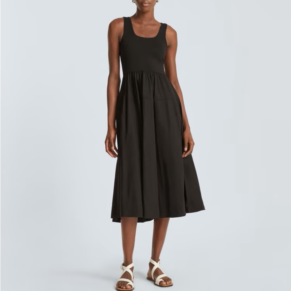 NWOT Everlane The Riviera Dress in black, size xxs